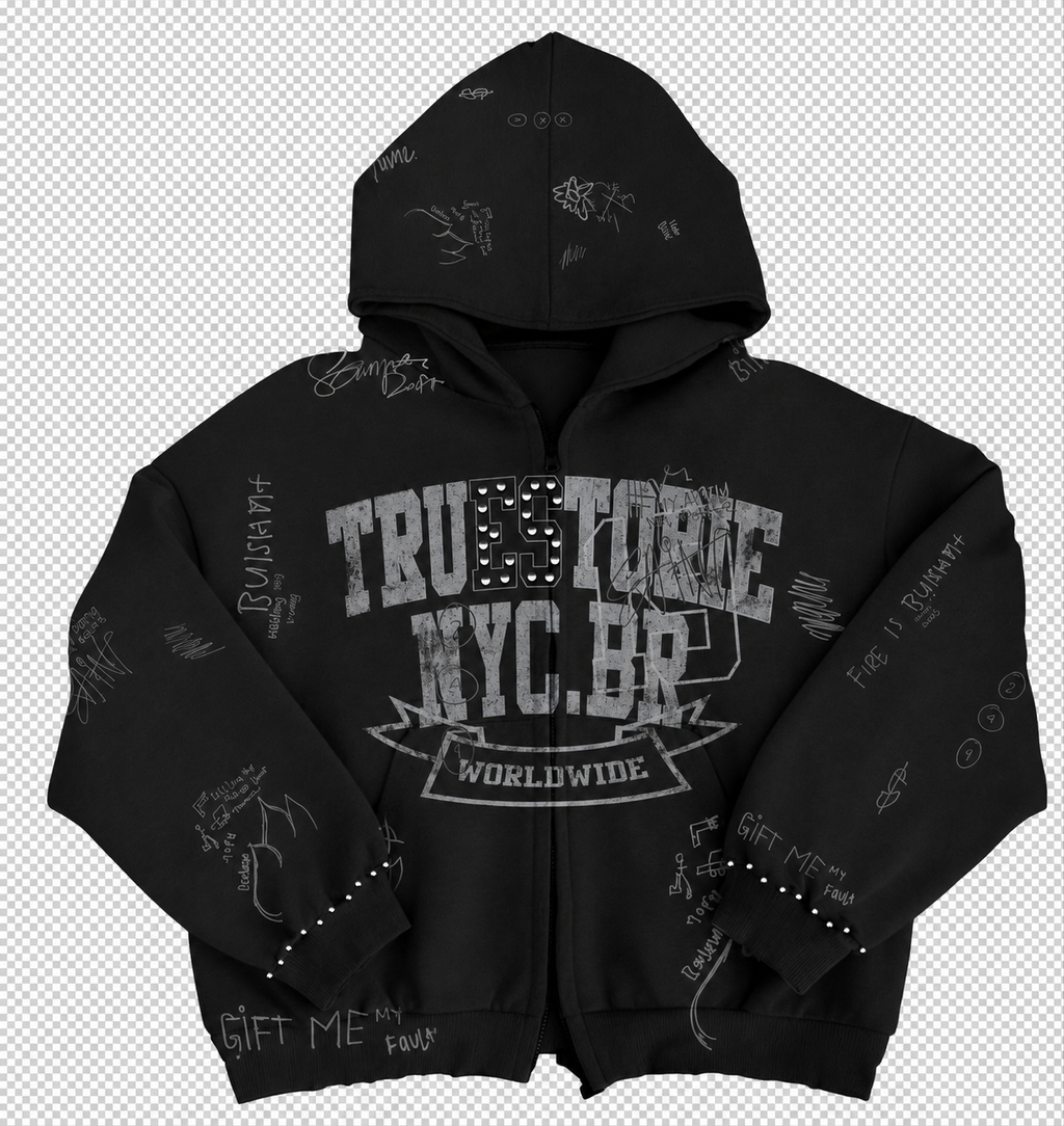 WORLDWIDE HOODIE, MIDNIGHT GRAY